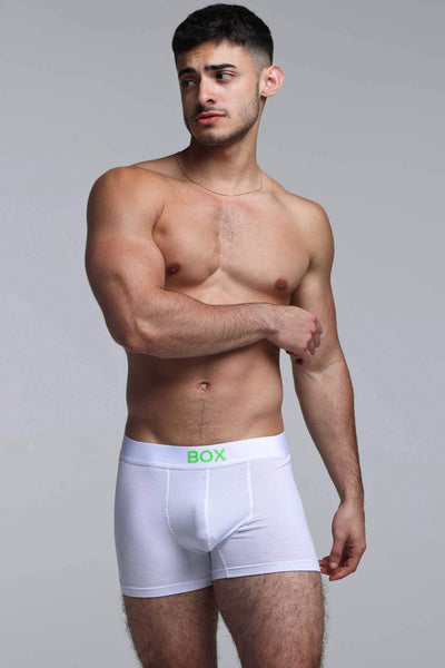 Colour Pop Boxers - White & Green