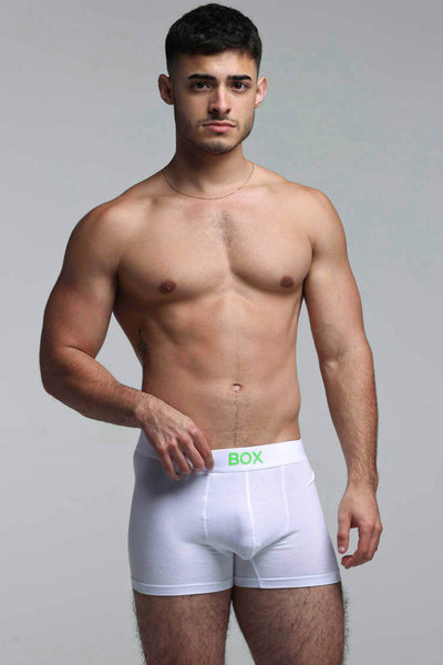Colour Pop Boxers - White & Green