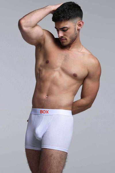 Colour Pop Boxers - White & Orange