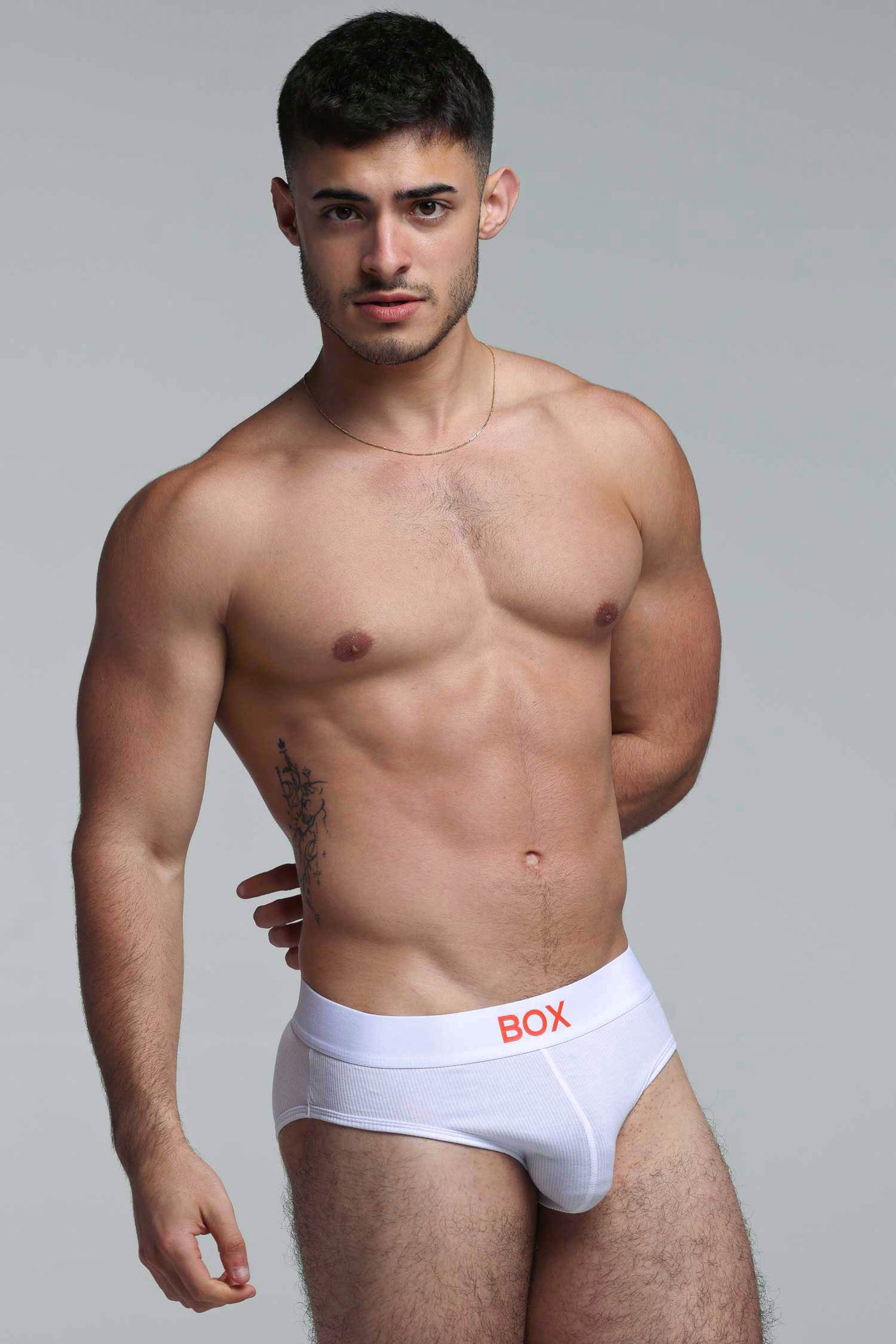 Colour Pop Briefs - White & Orange