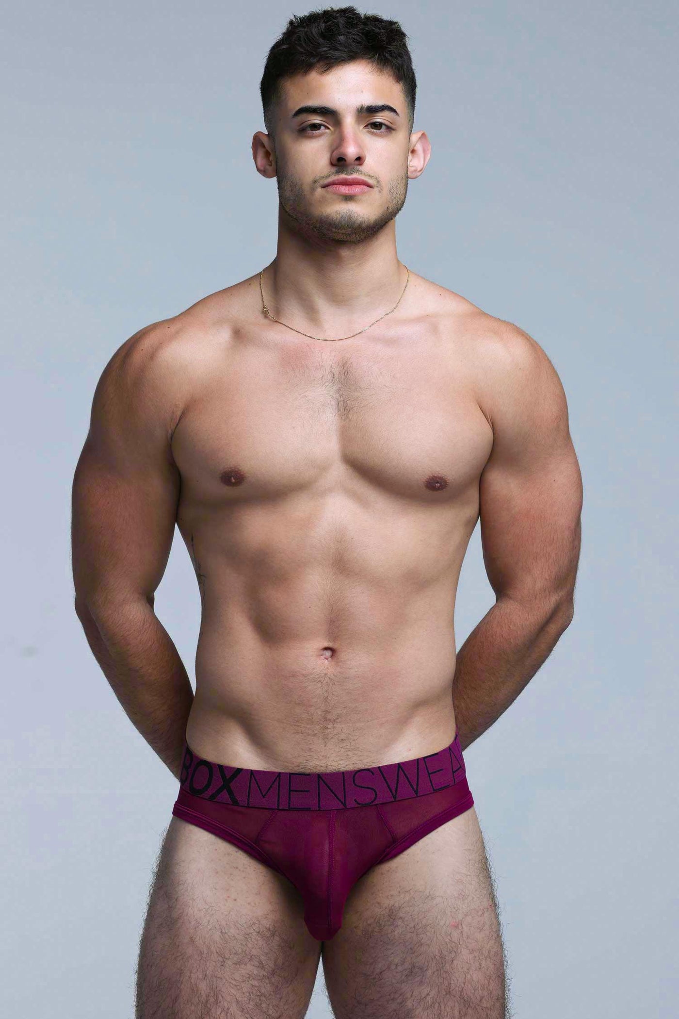 All Over Mesh Briefs - Cherry Crush