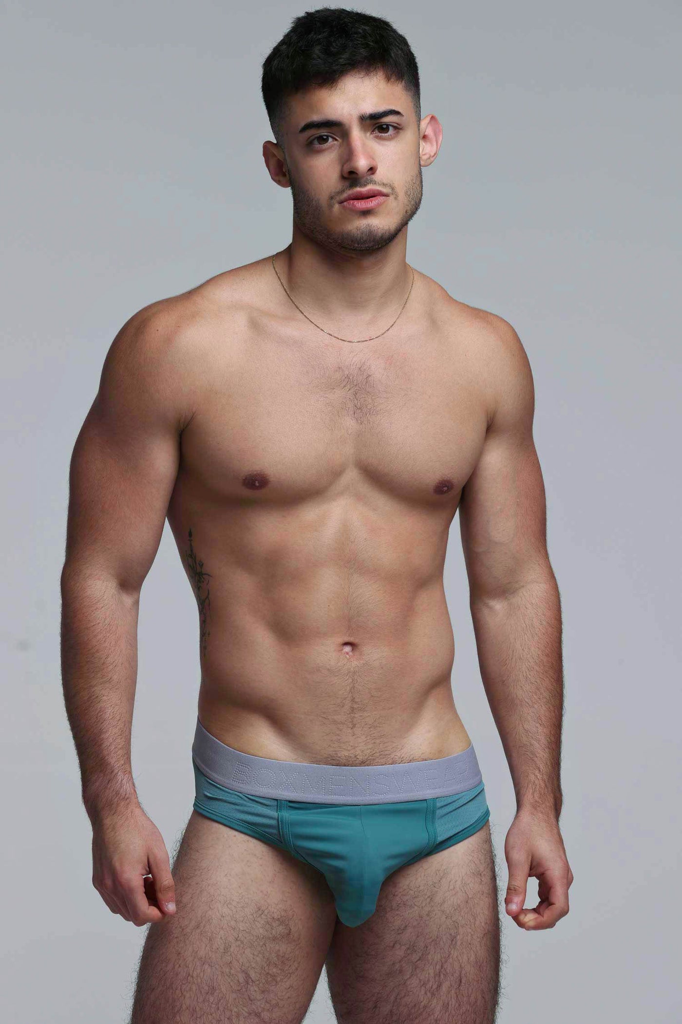 Mesh Panel Briefs - Riviera Teal