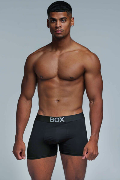 Metallic Modal Boxers - Black & Silver