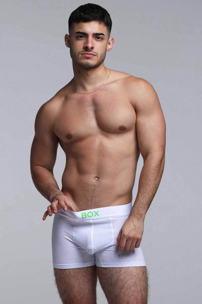 Colour Pop Boxers - White & Green