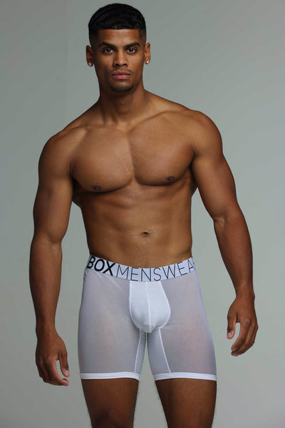 King Fit Mesh Panel - Transparent Crotch: White