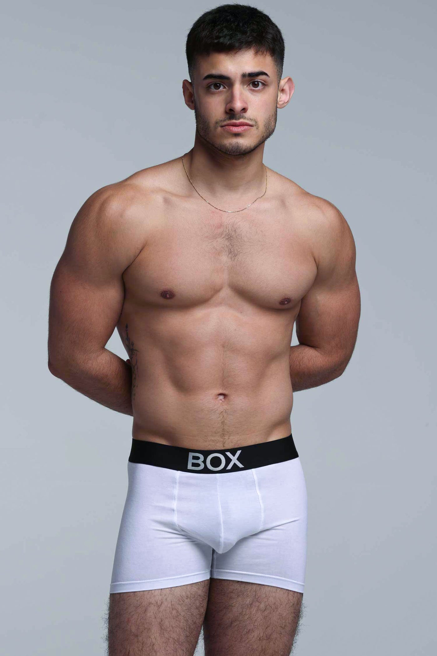Metallic Modal Boxers - White & Silver
