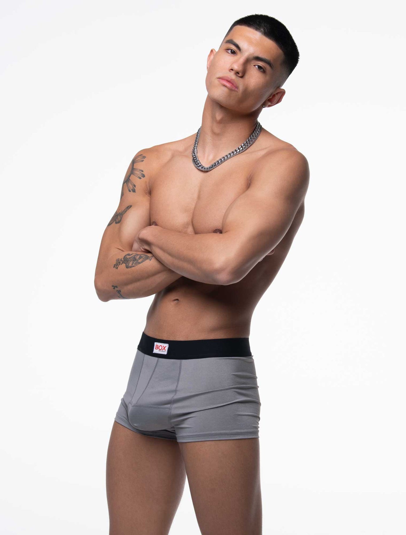 Marl Moment Boxers - Platinum Grey