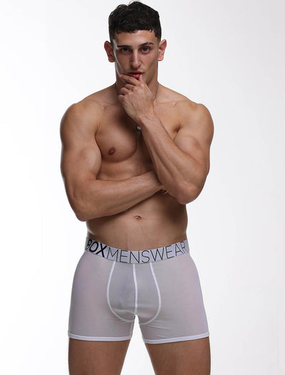 All Over Mesh Boxers - White
