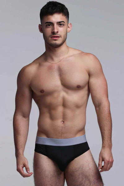 Mesh Panel Briefs - Midnight Milan