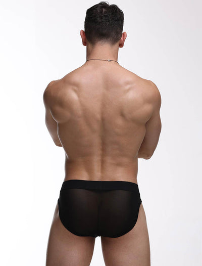 All Over Mesh Briefs - Black