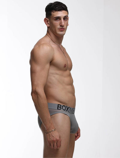 All Over Mesh Briefs - Grey Steel