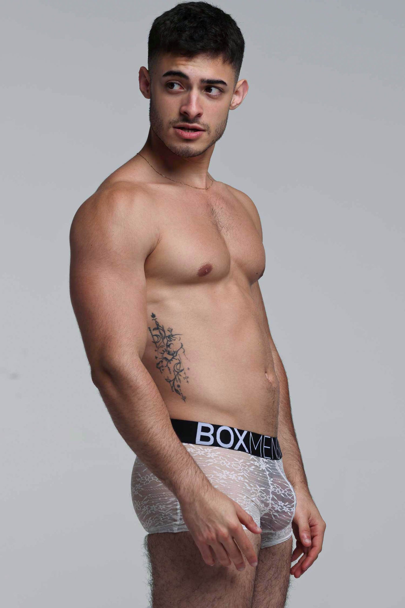 All Over Lace Boxers - White Heat