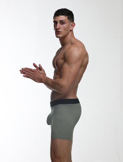 Mens Classic Ribbed Boxers - Green