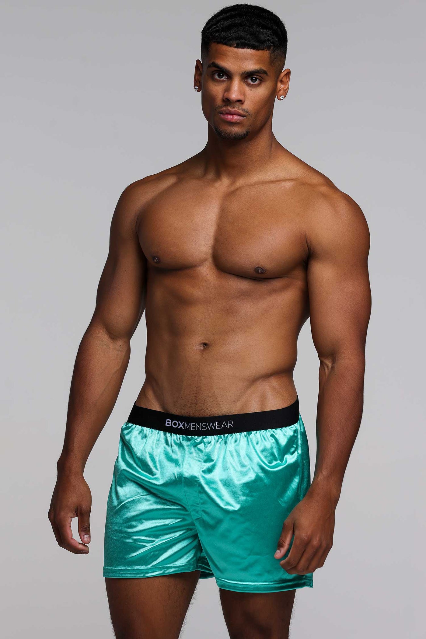 Silk Decline Boxer Shorts - Glorious Green