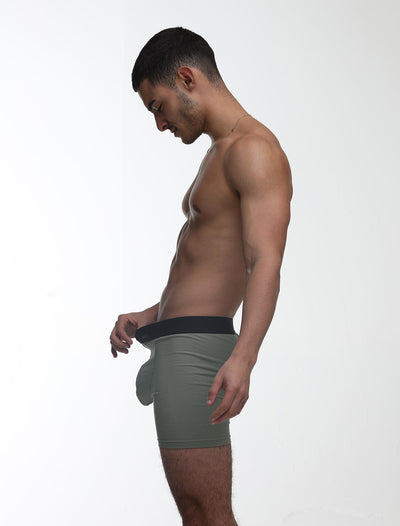 Mens Classic Ribbed Boxers - Green