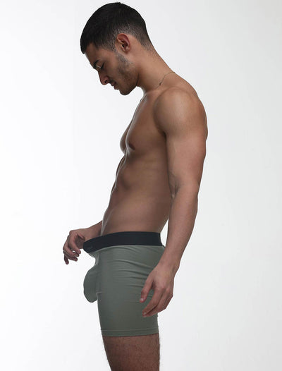 Mens Classic Ribbed Boxers - Green