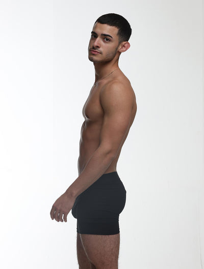 Mens Classic Ribbed Boxers - Black
