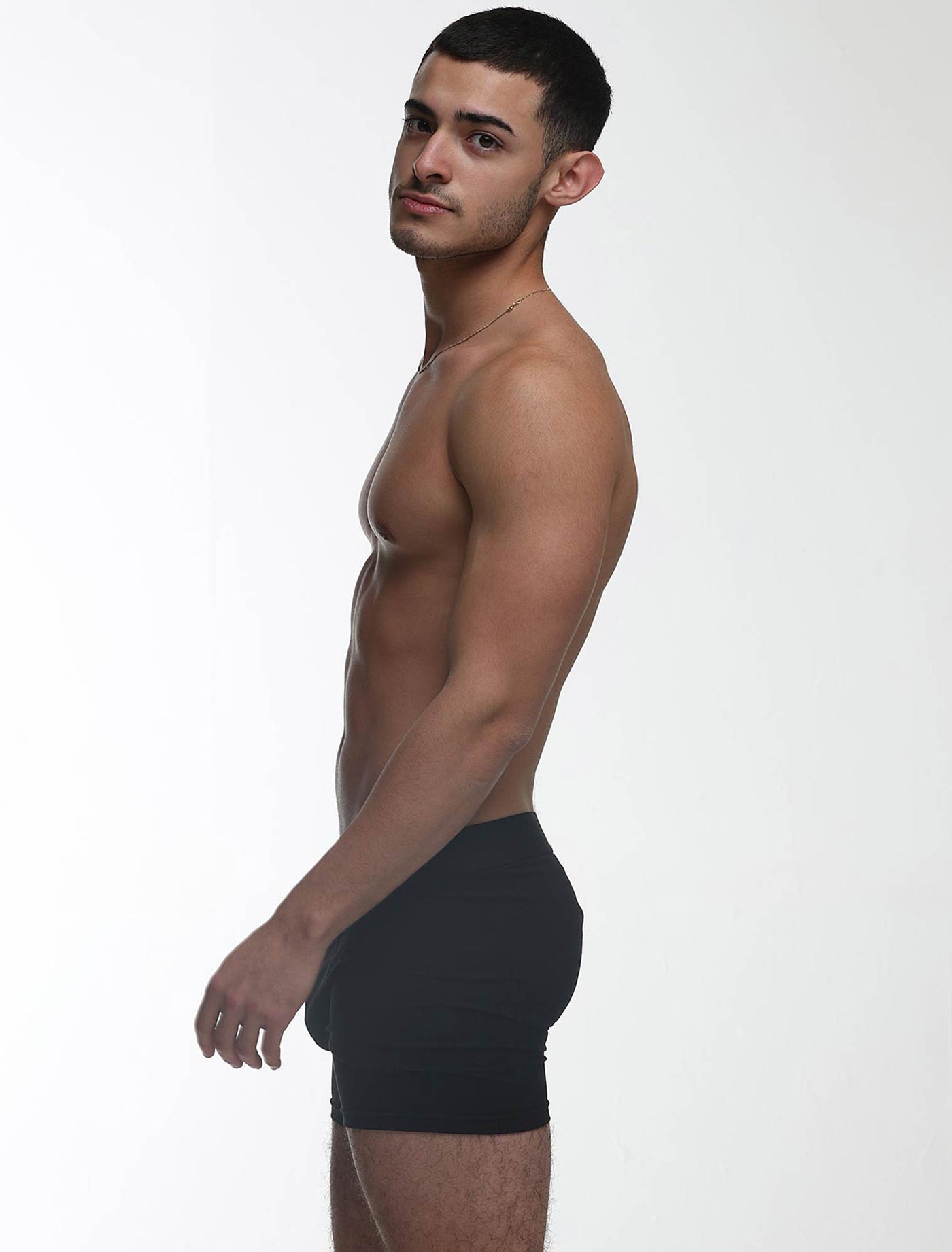 Mens Classic Ribbed Boxers - Black