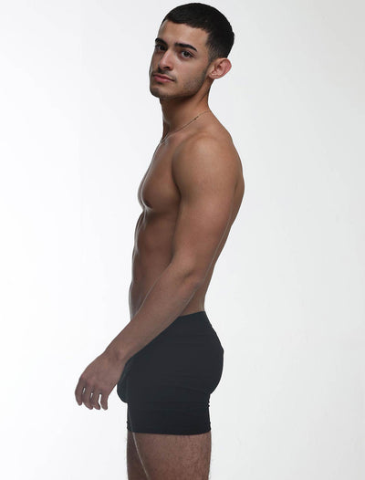 Mens Classic Ribbed Boxers - Black