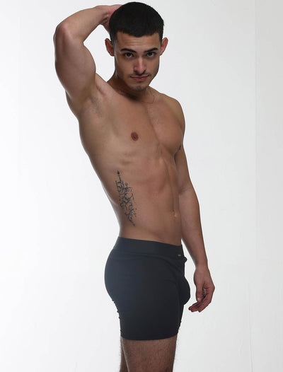 Mens Classic Ribbed Boxers - Black