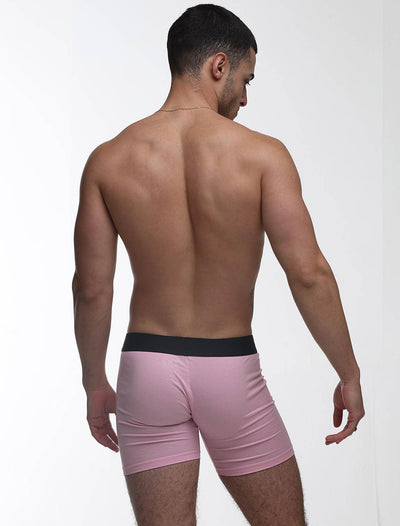 Mens Classic Ribbed Boxers - Pink