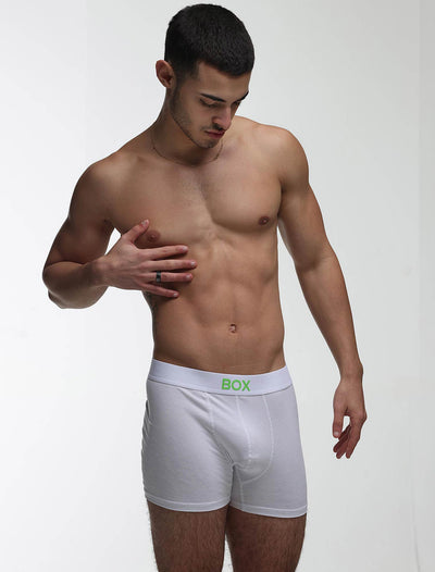 Colour Pop Boxers - White & Green