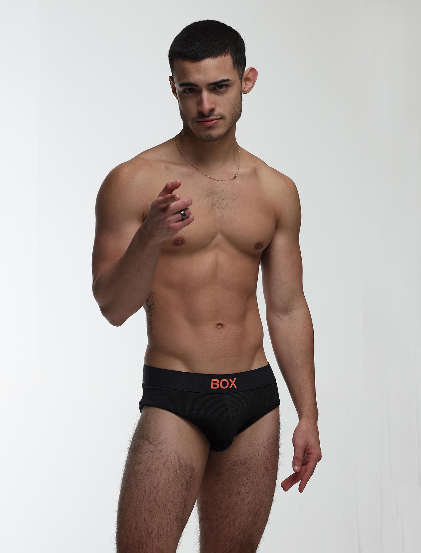 Colour Pop Briefs - Black & Orange