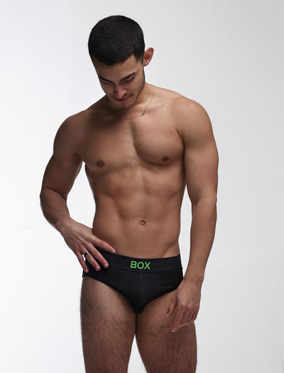 Colour Pop Briefs - Black & Green