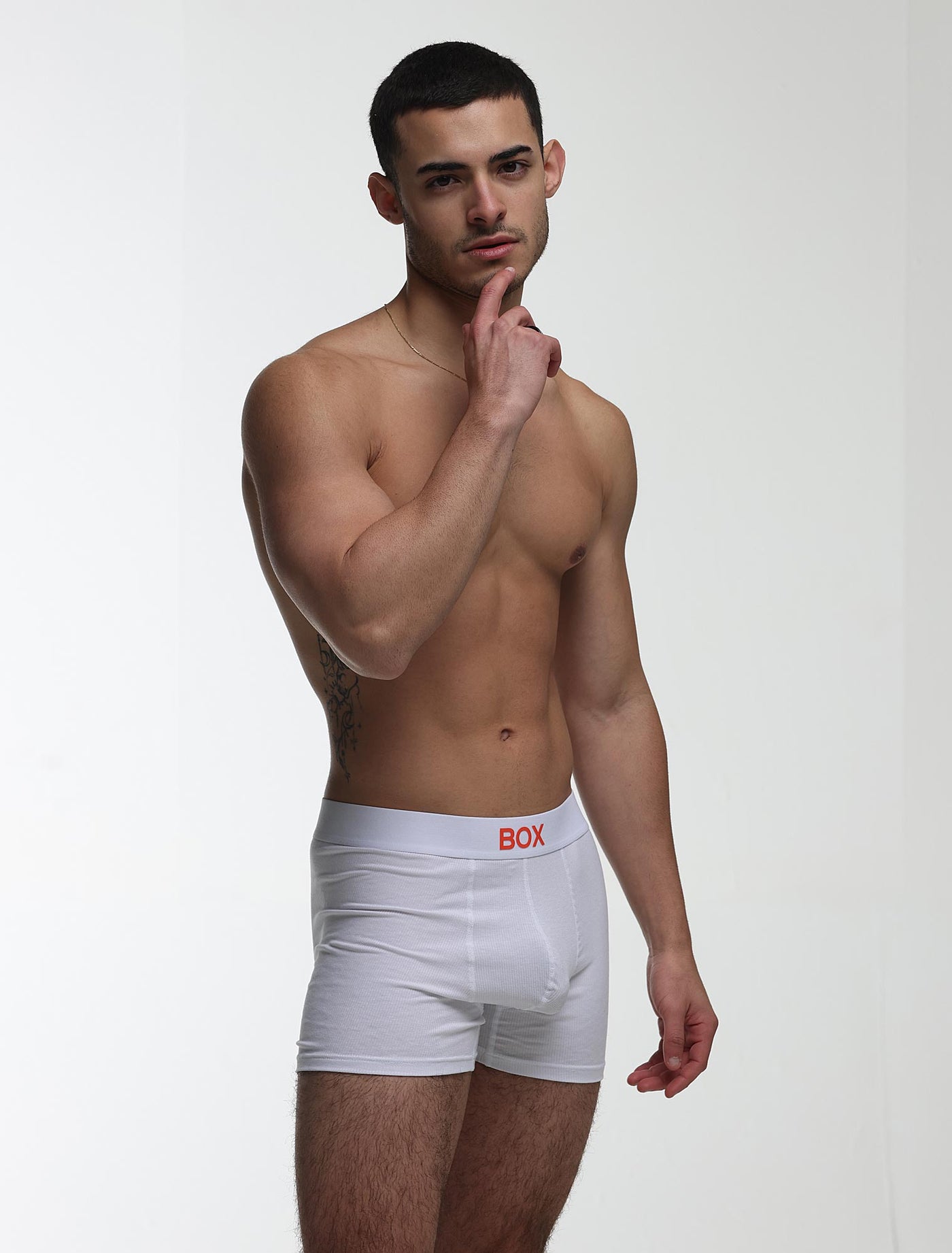 Colour Pop Boxers - White & Orange
