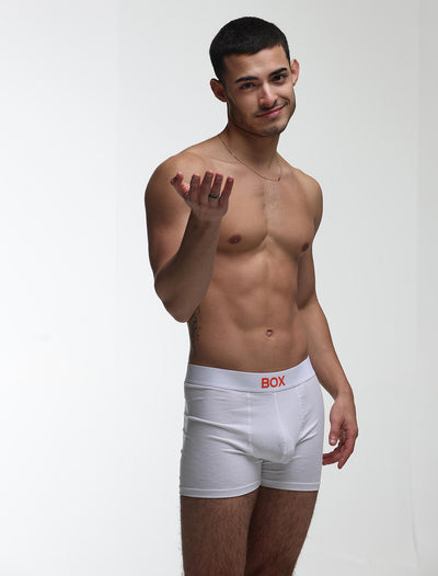 Colour Pop Boxers - White & Orange