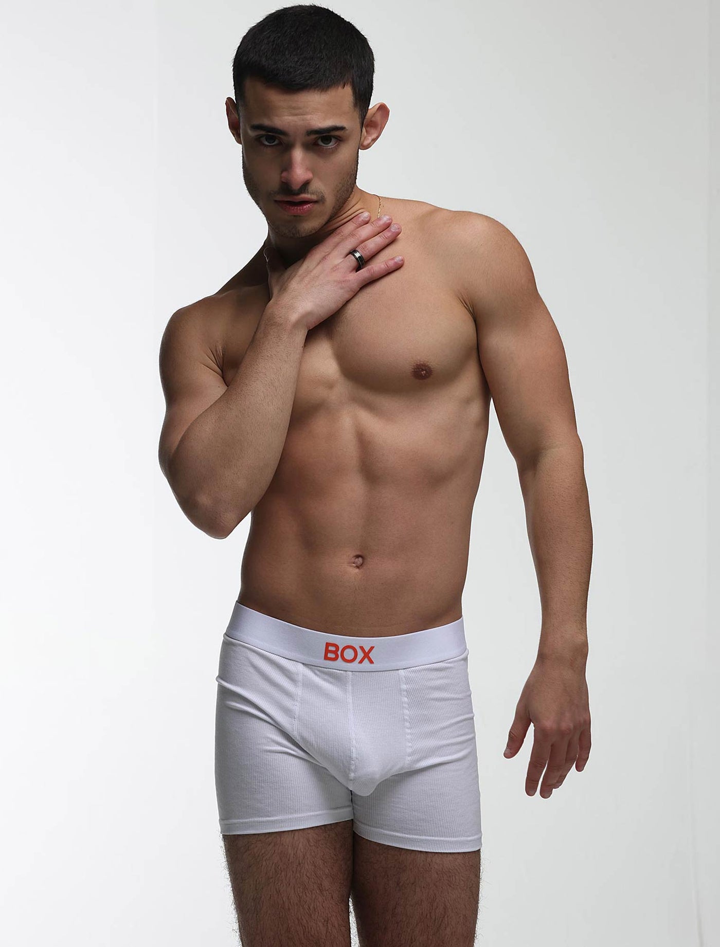 Colour Pop Boxers - White & Orange