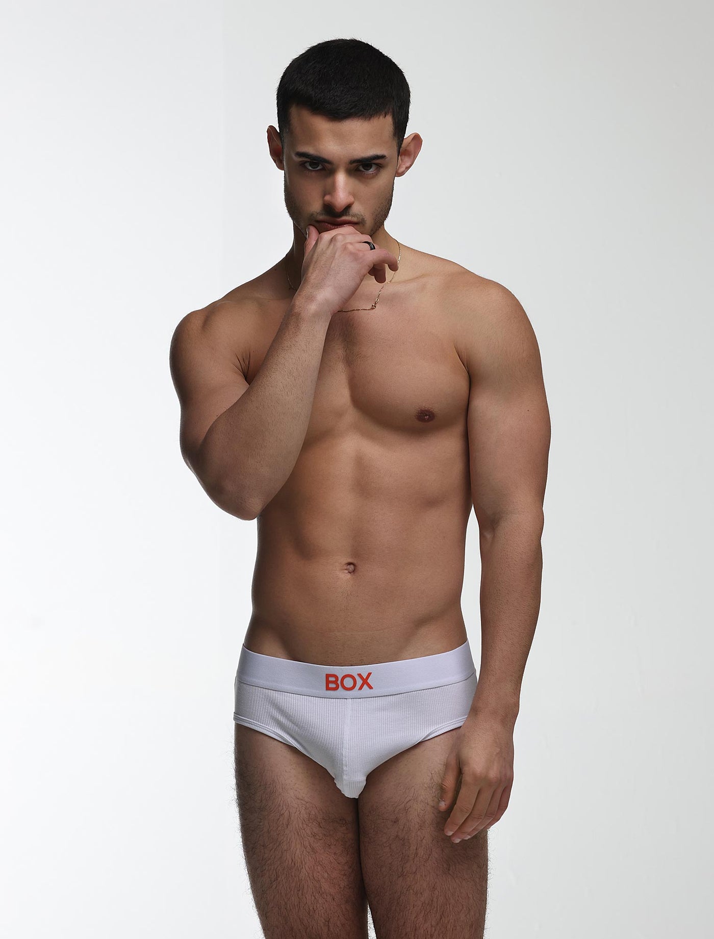 Colour Pop Briefs - White & Orange