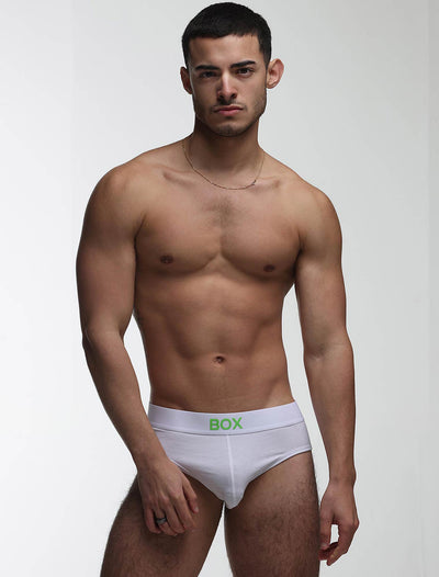 Colour Pop Briefs - White & Green