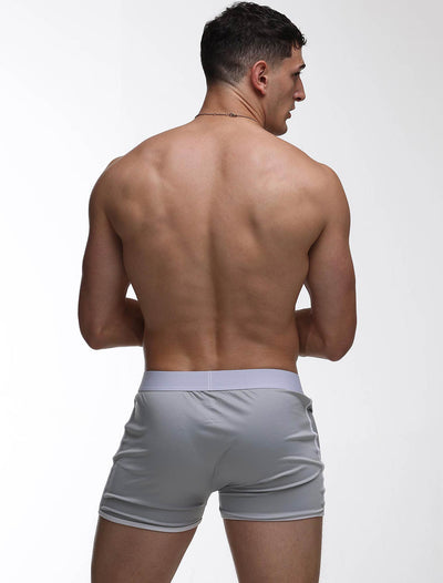 Mens Sports Loose Fit Boxers - Greyscale