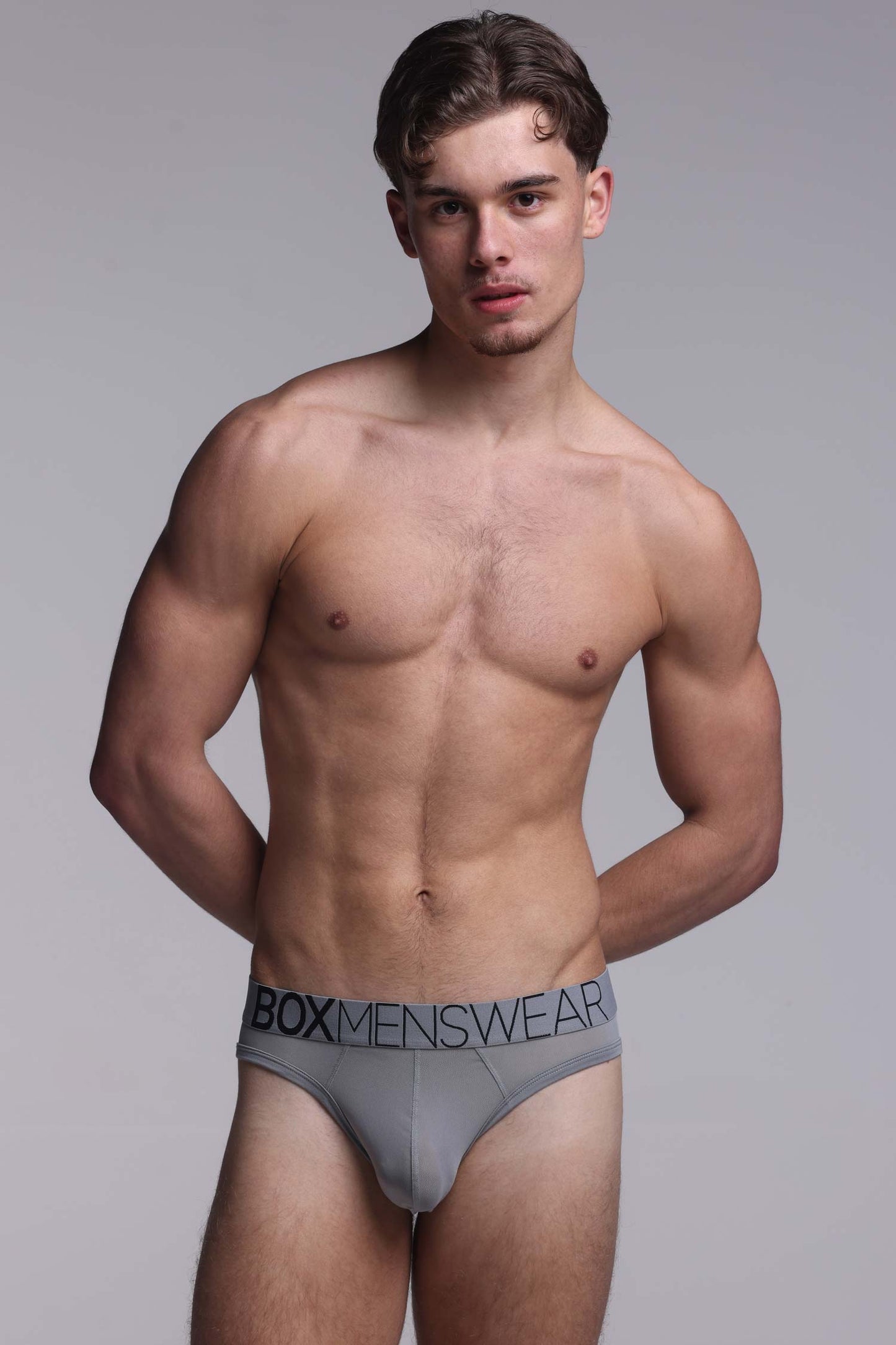 All Over Mesh Briefs - Grey Steel - boxmenswear - {{variant_title}}