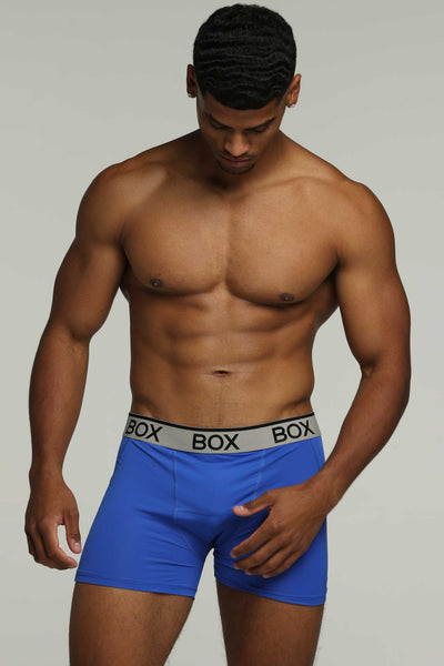 Mens Sports Boxers - Turbo Blue
