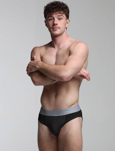 Mesh Panel Briefs - Midnight Milan