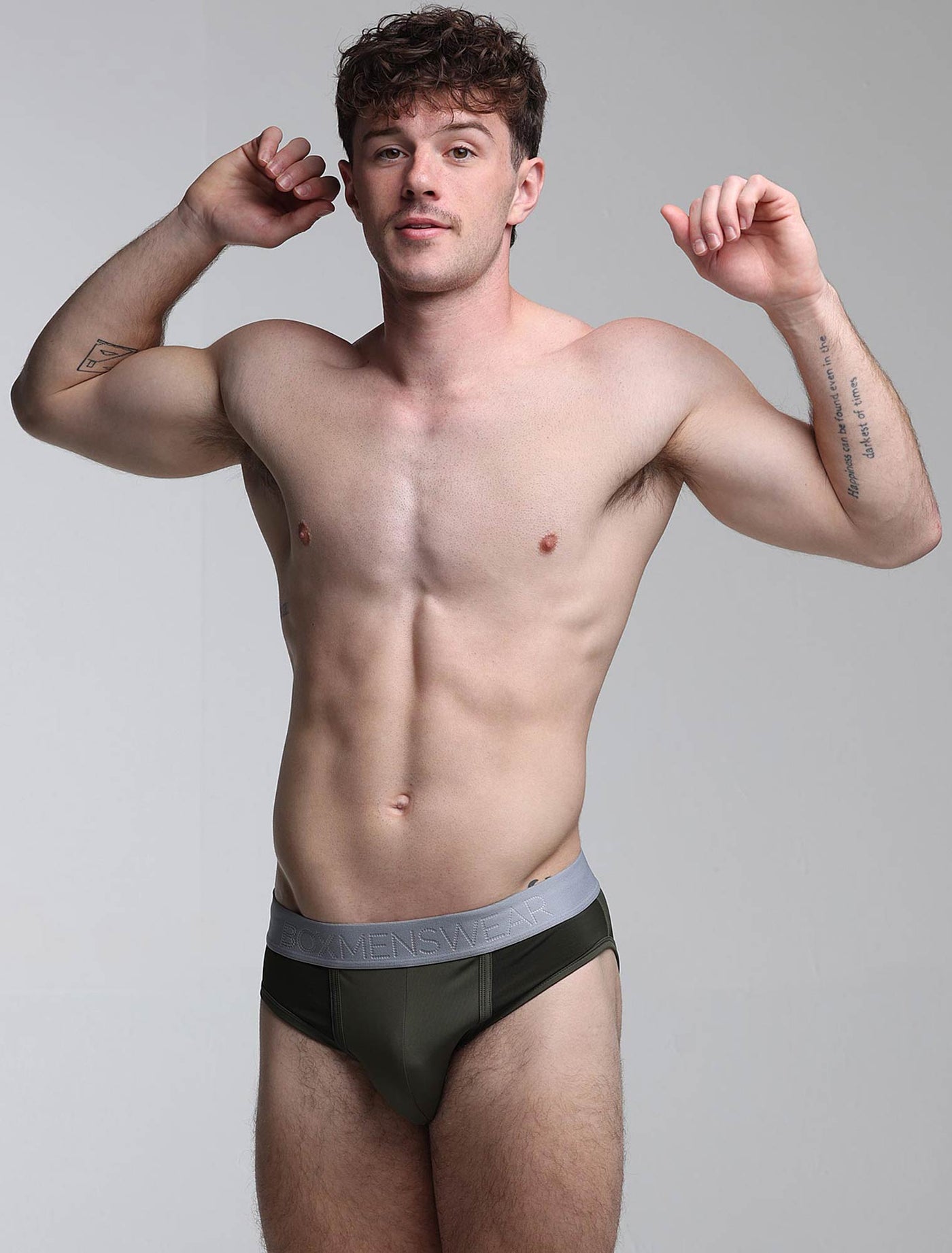 Mesh Panel Briefs - Château Green