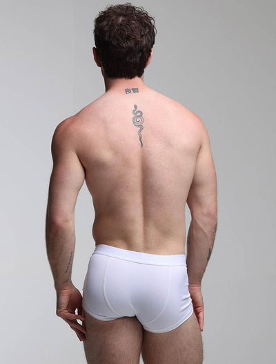 Mens Curved Mesh Boxers - White