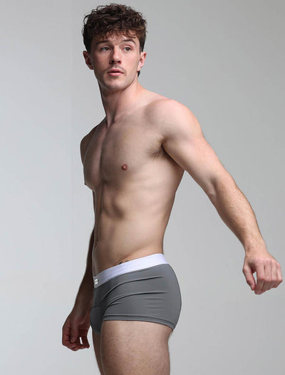Mens Curved Mesh Boxers - Grey