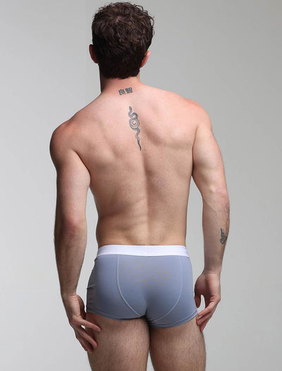 Mens Curved Mesh Boxers - Blue