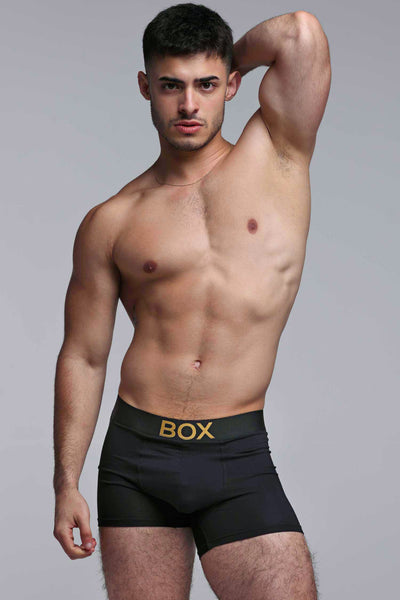 Metallic Modal Boxers - Black & Gold