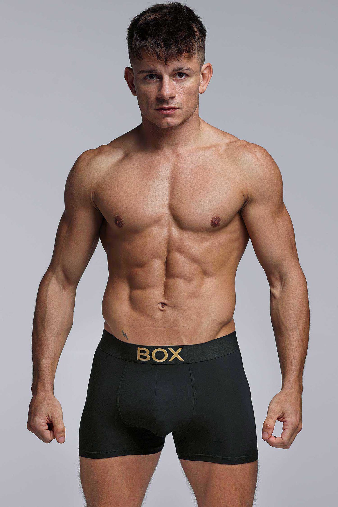 Metallic Modal Boxers - Black & Gold
