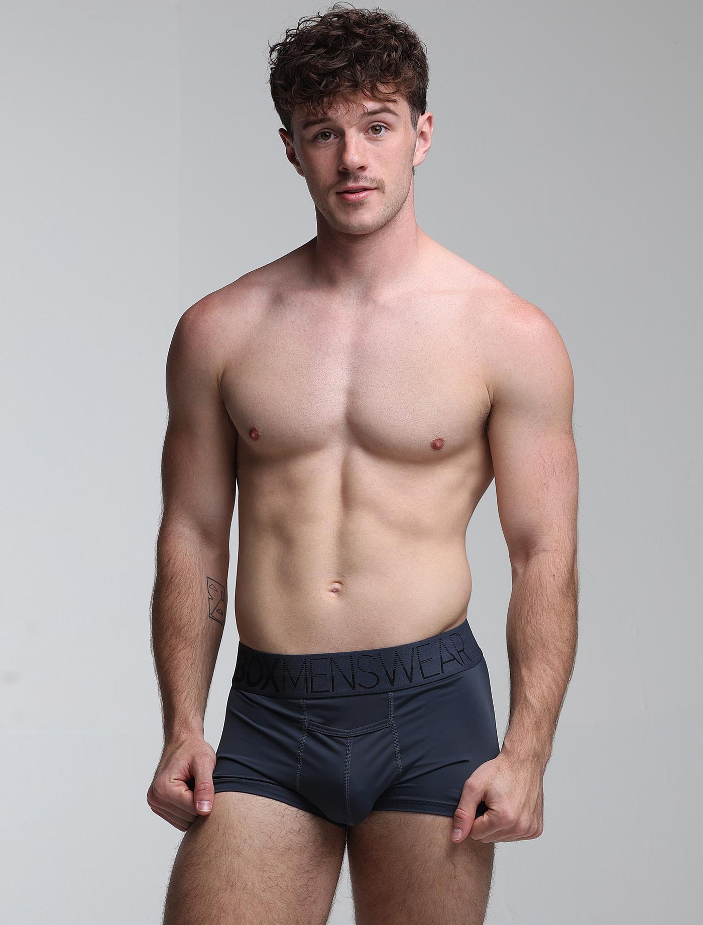 Mens Arched Keyhole Boxers - Nautical Nightfall
