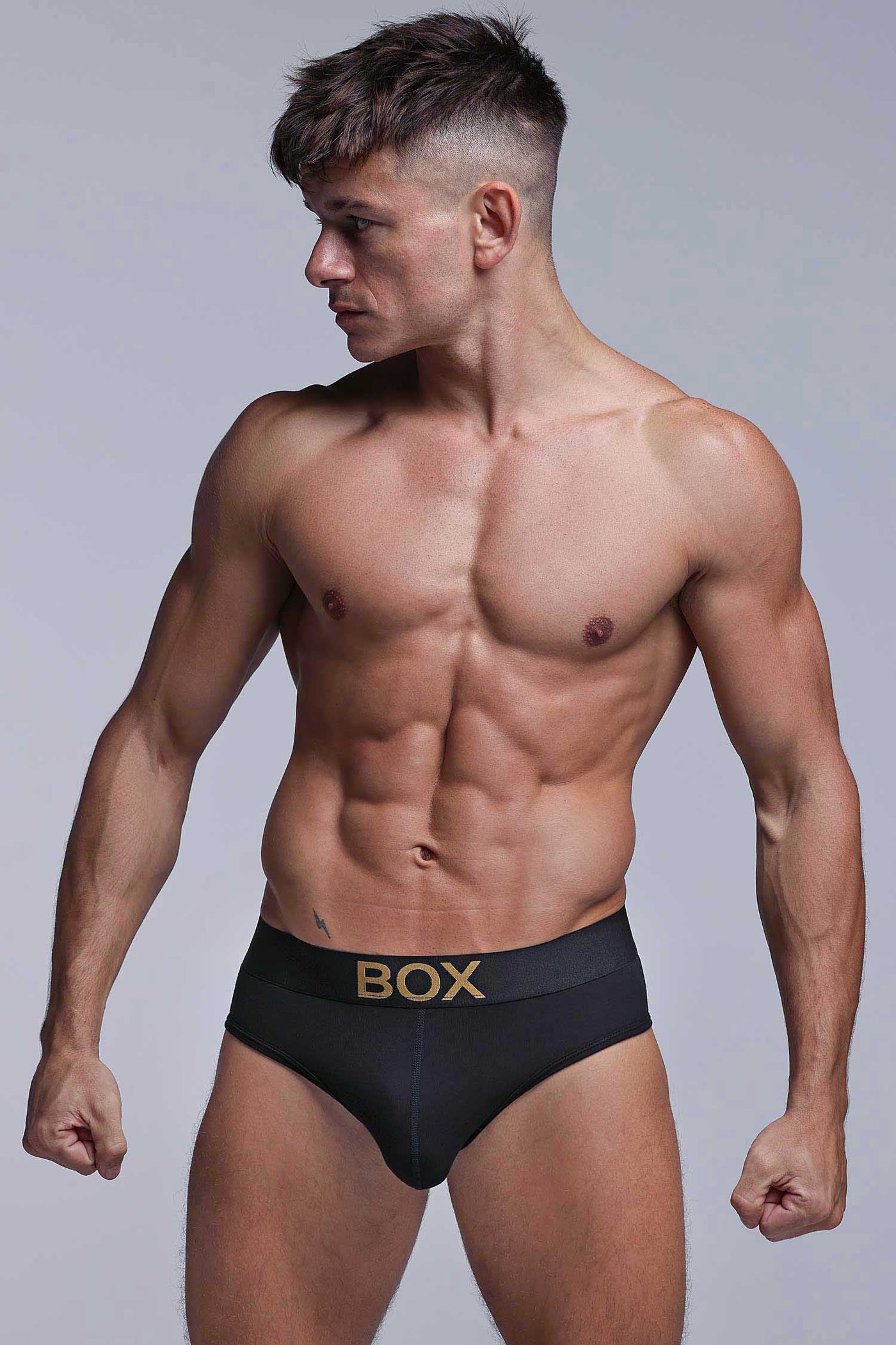 Metallic Modal Briefs - Black & Gold