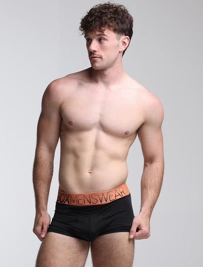 Mens Arched Keyhole Boxers - Inferno Noir