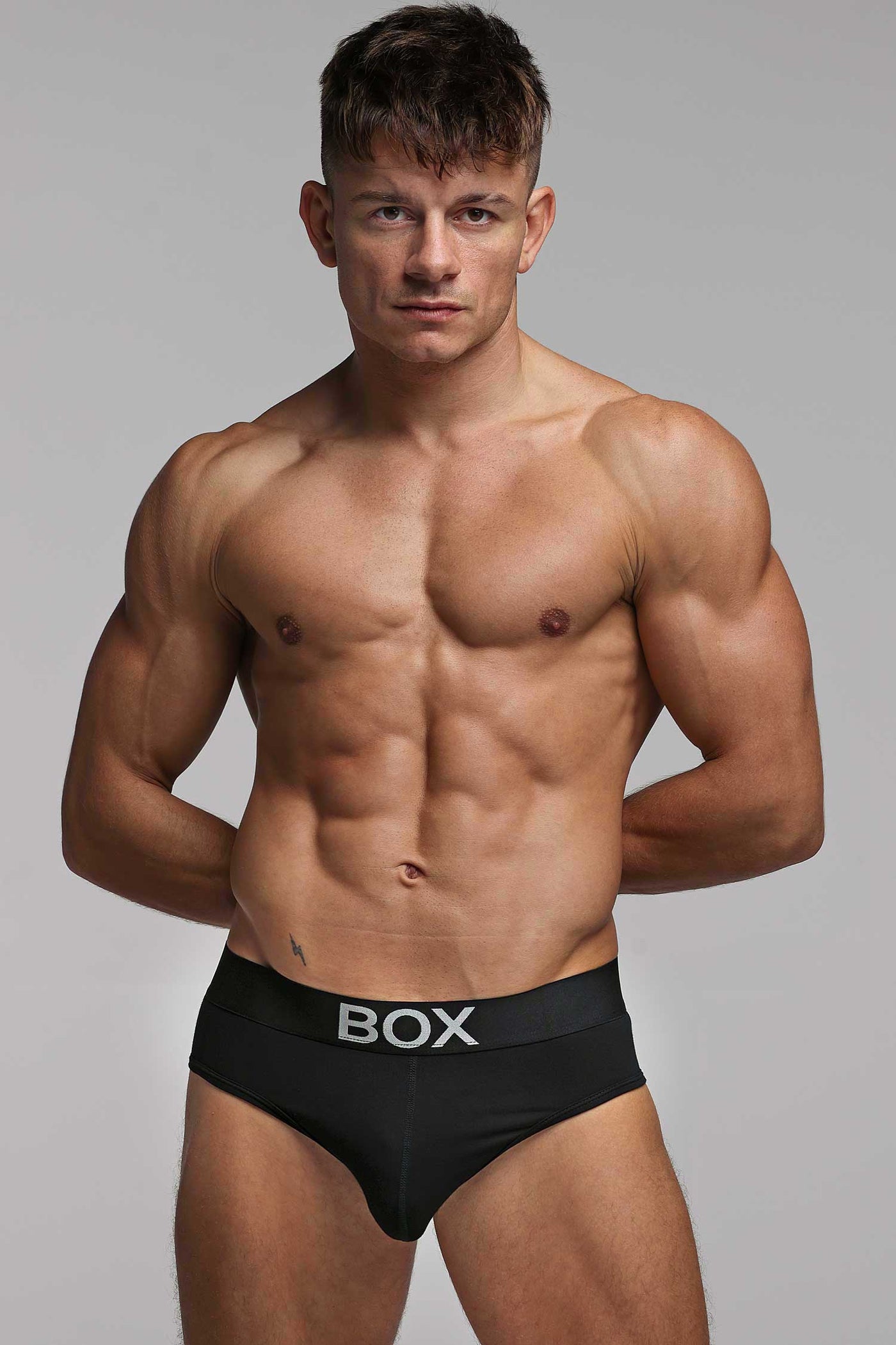 Metallic Modal Briefs - Black & Silver