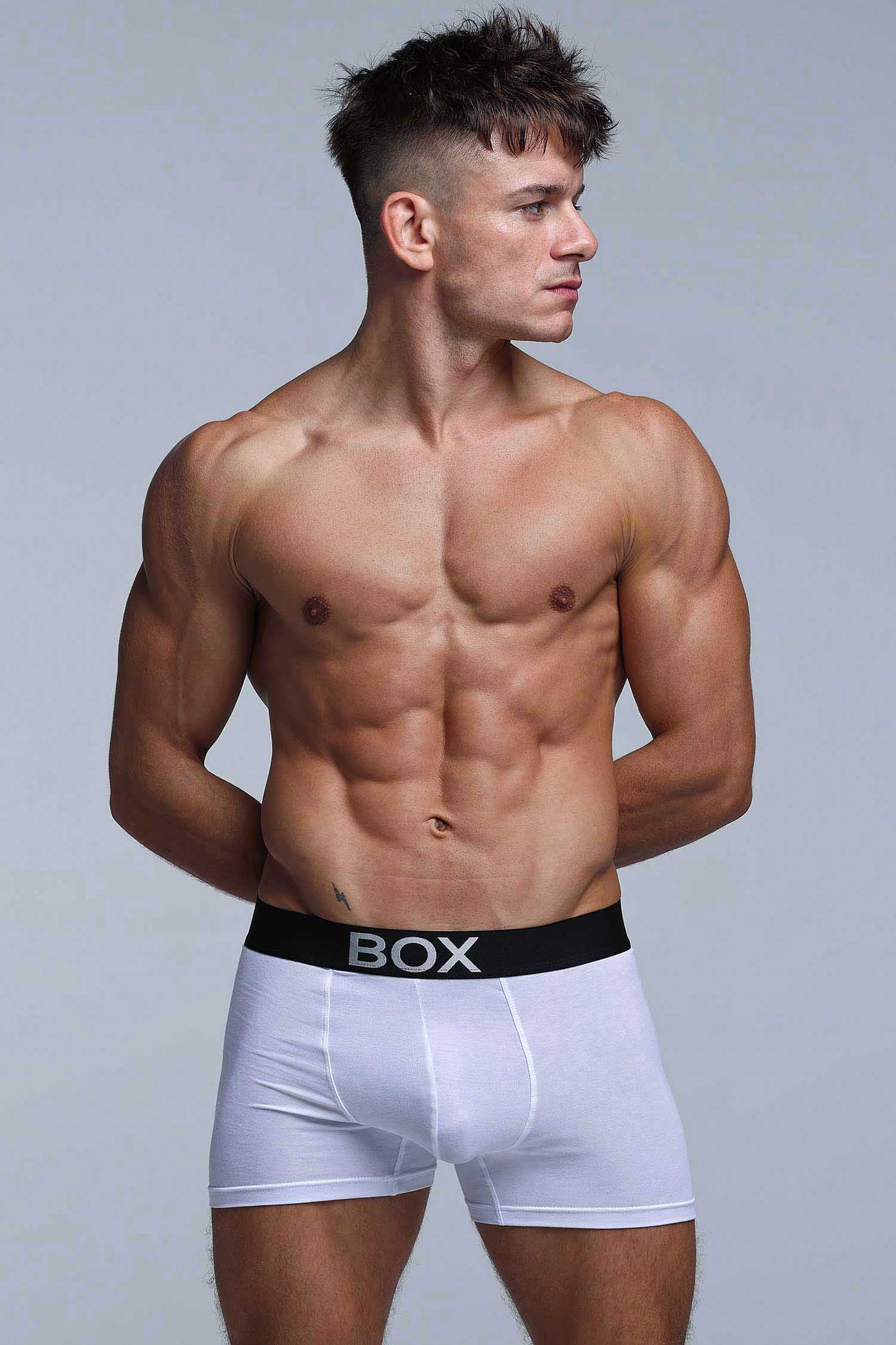 Metallic Modal Boxers - White & Silver