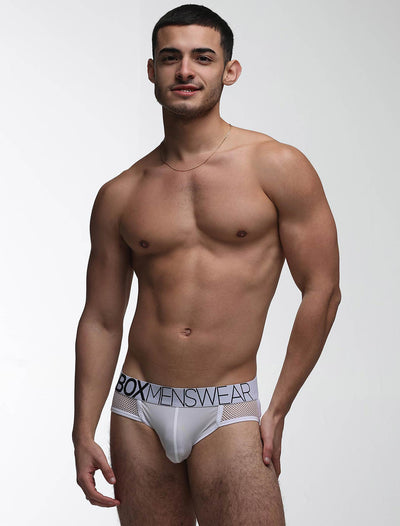 Totally Transparent Varsity Mesh Jockstrap - White