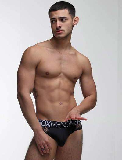 Totally Transparent Varsity Mesh Jockstrap - Direct Black